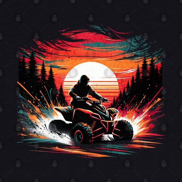 Quadbike Coniferous Forest Graffiti Design by Miami Neon Designs